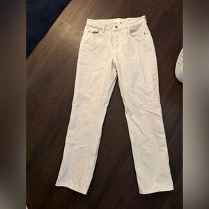 Divided Women's Straight Leg Cream Jeans